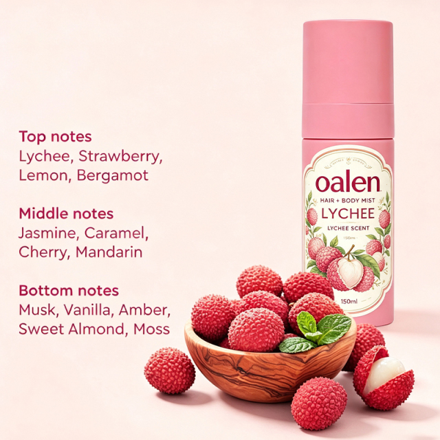 Luxfume Private Label Portable Lychee Scented Hair Body Mist Long Lasting Natural Fruit Aroma Refreshing Fragrance Spray,MY SHOP