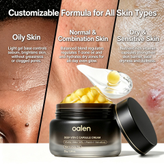 Oalen Private Label Liposome Vitamin c PDRN Golden Capsule Facial Cream Brighten Dull Skin Hydrating Glow Gel Moisturizer,MY SHOP
