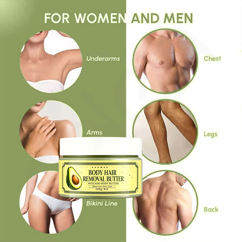 Private Label Oalen Multiple Parts Hair Removal Mask Avocado Body Painless Hair Remover Cream Gentle Moisturizing Depilatory,MY SHOP