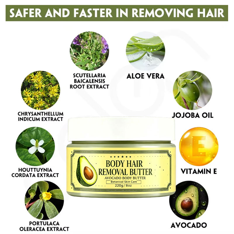 Private Label Oalen Multiple Parts Hair Removal Mask Avocado Body Painless Hair Remover Cream Gentle Moisturizing Depilatory,MY SHOP