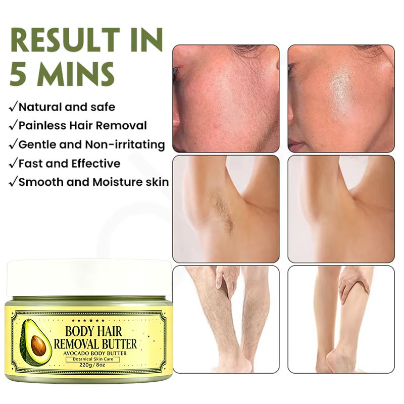 Private Label Oalen Multiple Parts Hair Removal Mask Avocado Body Painless Hair Remover Cream Gentle Moisturizing Depilatory,MY SHOP