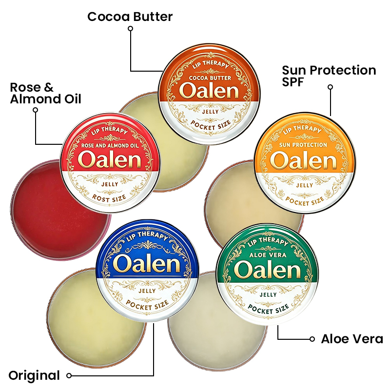 Oalen Private Label Lip Cream Care Tin Lip Balm Multi Flavor Pocket Jelly Lip Balm Soothing Dry Chapped Lip Daily Nourishment,oalen cosmetics