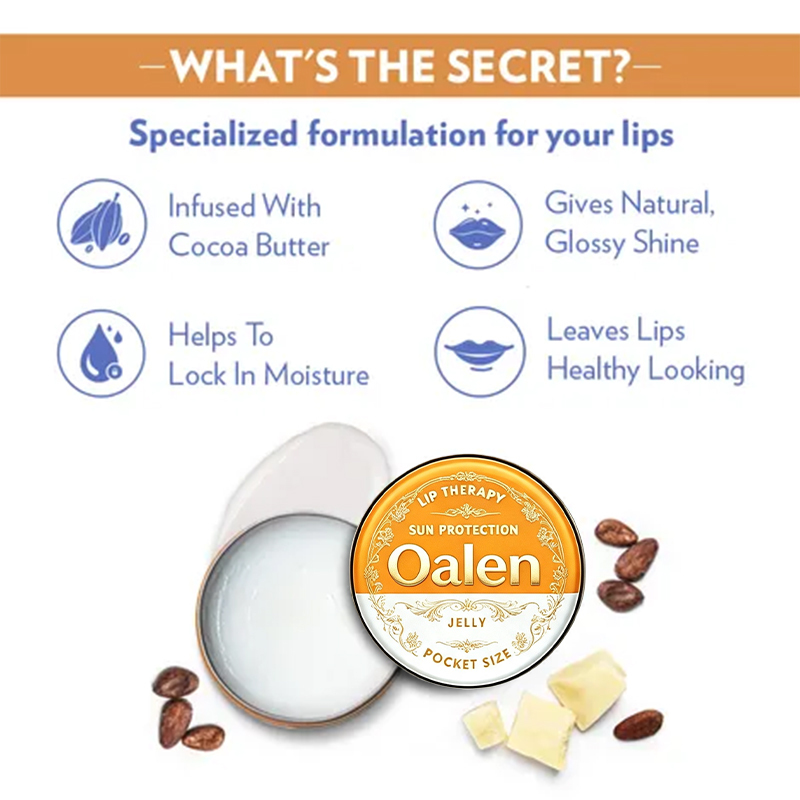 Oalen Private Label Lip Cream Care Tin Lip Balm Multi Flavor Pocket Jelly Lip Balm Soothing Dry Chapped Lip Daily Nourishment,oalen cosmetics