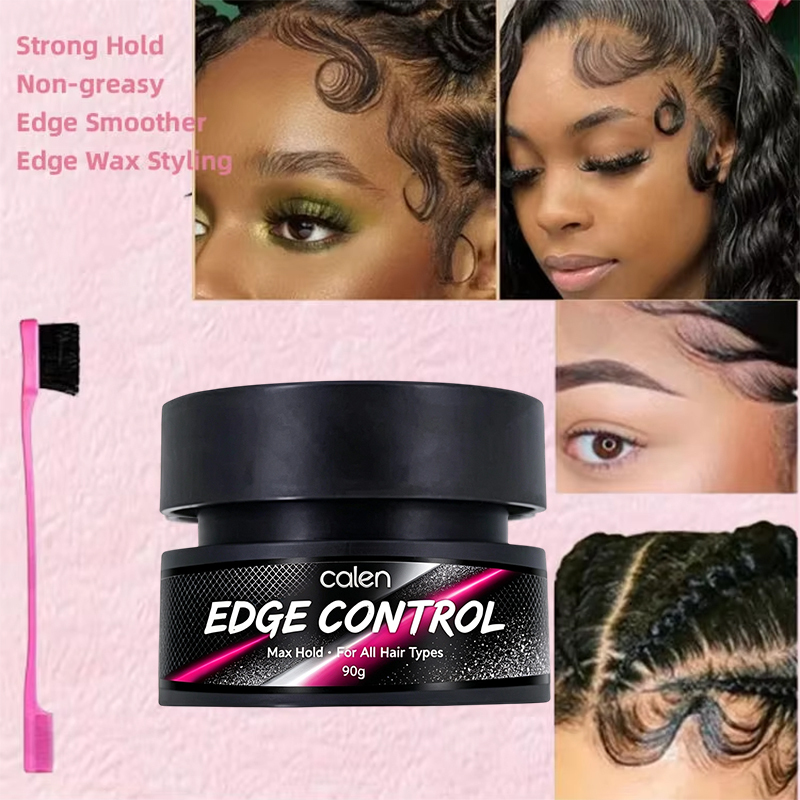 Luxfume Extra Strong Hold Edge Control Gel No Flaking Natural Formula for Texturizing Edges Styling for 4c Curly Coily Hair,MY SHOP