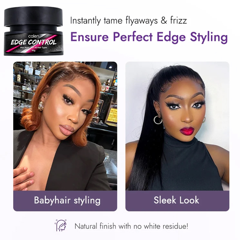 Luxfume Extra Strong Hold Edge Control Gel No Flaking Natural Formula for Texturizing Edges Styling for 4c Curly Coily Hair,MY SHOP