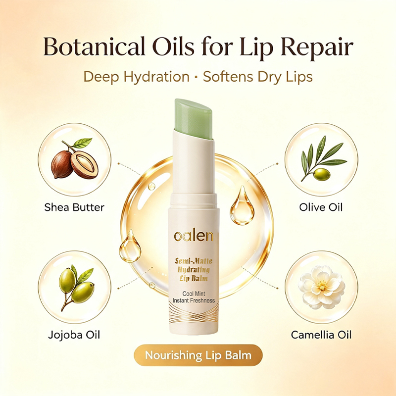 Luxfume Private Label Semi Matte Nourishing Lip Balm Mint Cooling Sensation Sunscreen Function for Damaged Dry Lips,MY SHOP