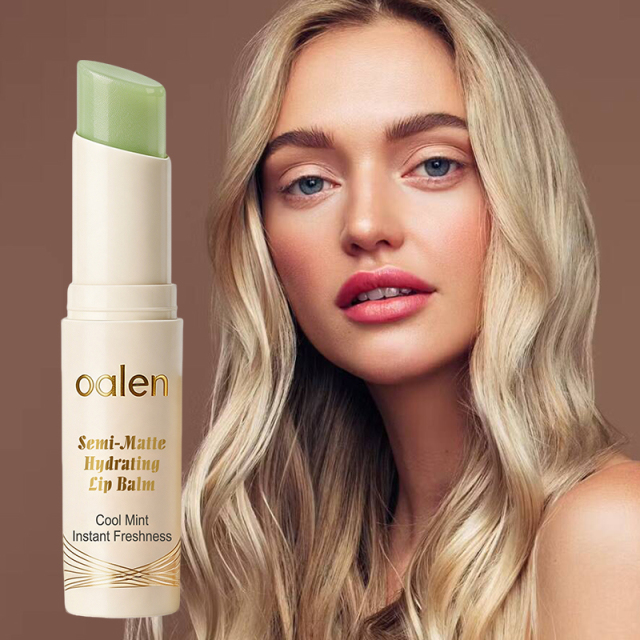 Luxfume Private Label Semi Matte Nourishing Lip Balm Mint Cooling Sensation Sunscreen Function for Damaged Dry Lips,MY SHOP