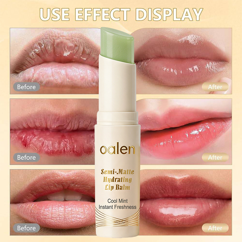 Luxfume Private Label Semi Matte Nourishing Lip Balm Mint Cooling Sensation Sunscreen Function for Damaged Dry Lips,MY SHOP