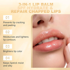 Luxfume Private Label Semi Matte Nourishing Lip Balm Mint Cooling Sensation Sunscreen Function for Damaged Dry Lips,MY SHOP