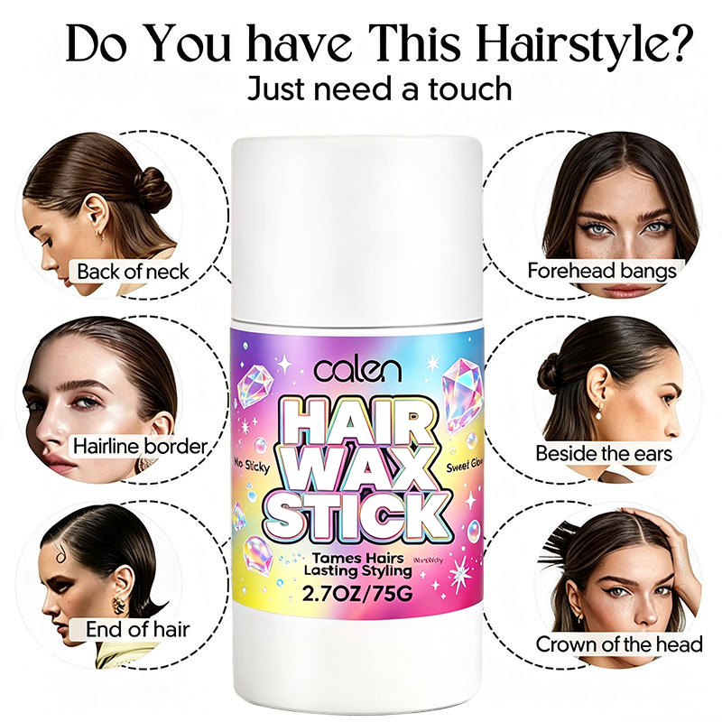 Private Label 75g Hair Cream Wax Stick Extra Strong Hold Shiny for Hair Extensions Unisex No Flaking Wholesale,MY SHOP