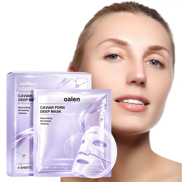 Luxfume Private Label Caviar Real Deep Mask Rejuvenating Hydrogel Mask Improve Dull Skin Radiance 4 Count,MY SHOP