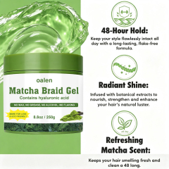 Oalen Private Label Matcha Scented Braid Gel extra Hold High Shine for Twists Locs Braids Finisher Smooth Frizz Locks,MY SHOP