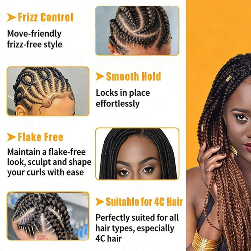 Oalen Private Label Matcha Scented Braid Gel extra Hold High Shine for Twists Locs Braids Finisher Smooth Frizz Locks,MY SHOP