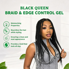 Luxfume Private Label 500g Matcha Scented Braid Gel Large Capacity Max Hold Non Greasy Shine for Ponytails Weaves Braids,oalen cosmetics
