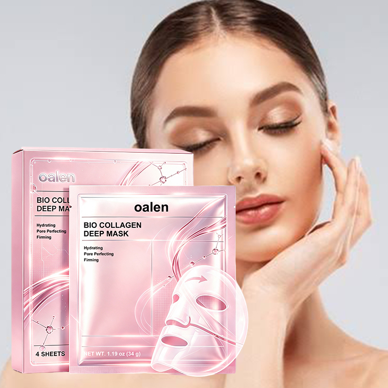 Oalen Private Label Bio-Collagen Deep Mask Overnight Hydrogel Boost Elasticity Soft Smooth Facial Mask 4 Sheets,MY SHOP