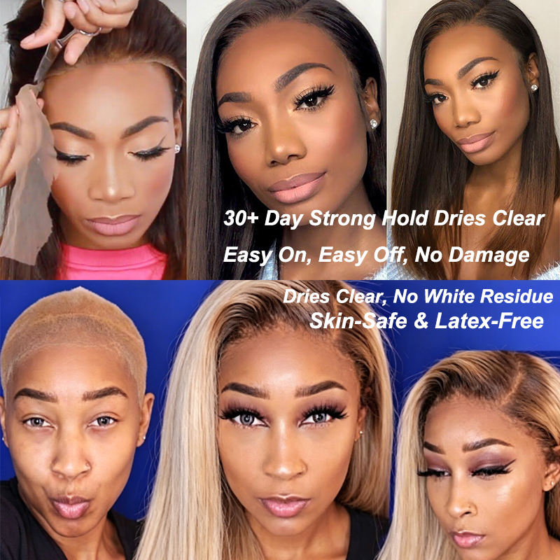 Luxfume 2oz 60ml Strong Hold Clear Lace Wig Adhesive Private Label Sweat Resistant Quick Dry Waterproof Glue for Daily Wig Wear,oalen cosmetics