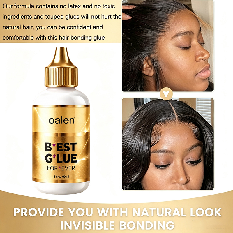 60ml Oalen 2oz Clear Invisible Lace Wig Adhesive Private Label Waterproof Sweatproof Quick Dry Strong Hold Glue for Lace Wigs,oalen cosmetics
