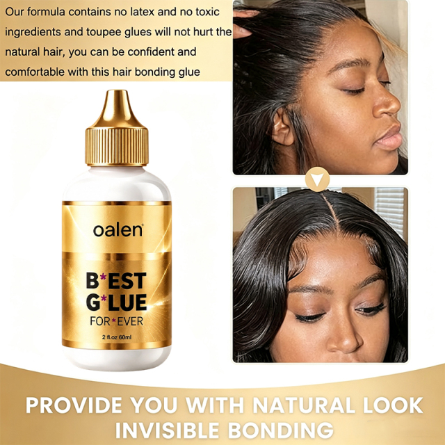 60ml Oalen 2oz Clear Invisible Lace Wig Adhesive Private Label Waterproof Sweatproof Quick Dry Strong Hold Glue for Lace Wigs,oalen cosmetics
