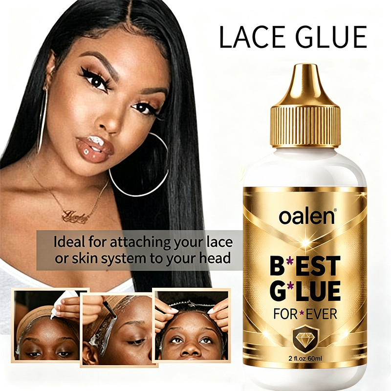 Luxfume 2oz 60ml Strong Hold Clear Lace Wig Adhesive Private Label Sweat Resistant Quick Dry Waterproof Glue for Daily Wig Wear,oalen cosmetics