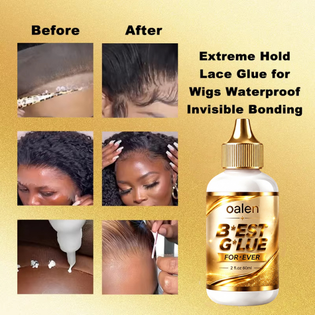Luxfume 2oz 60ml Invisible Lace Wig Adhesive Private Label Waterproof Long Lasting Glue for Lace Front Wig Hair Extensions,MY SHOP