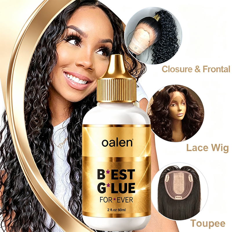 60ml Oalen 2oz Clear Invisible Lace Wig Adhesive Private Label Waterproof Sweatproof Quick Dry Strong Hold Glue for Lace Wigs,oalen cosmetics