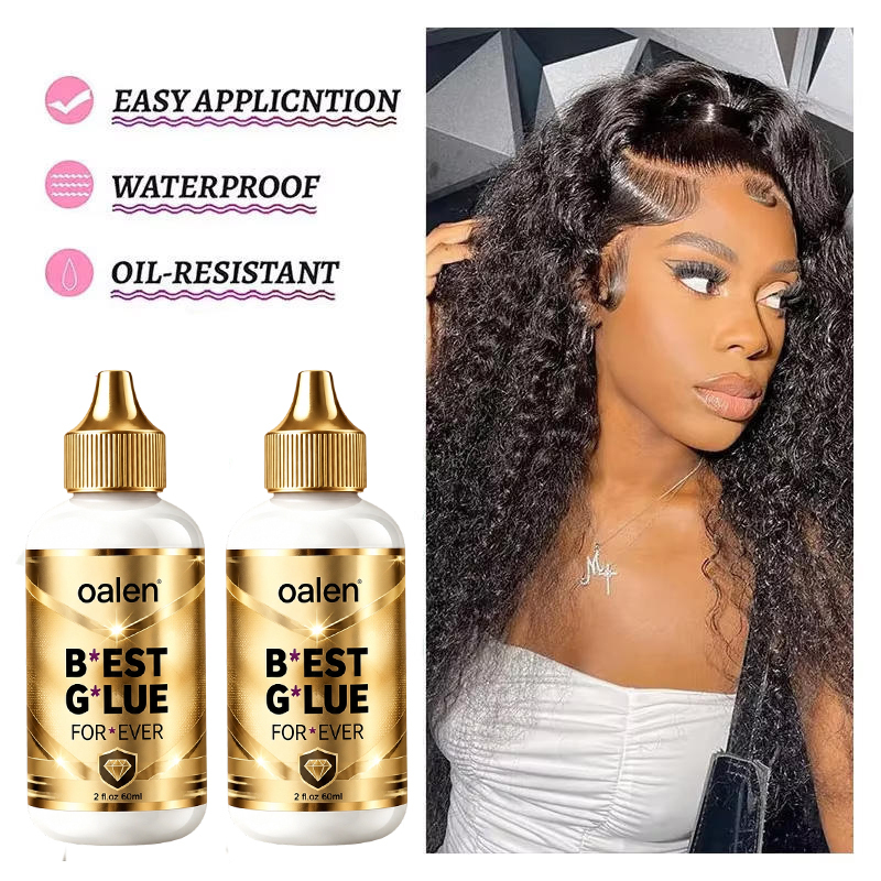 Luxfume 2oz 60ml Strong Hold Clear Lace Wig Adhesive Private Label Sweat Resistant Quick Dry Waterproof Glue for Daily Wig Wear,oalen cosmetics