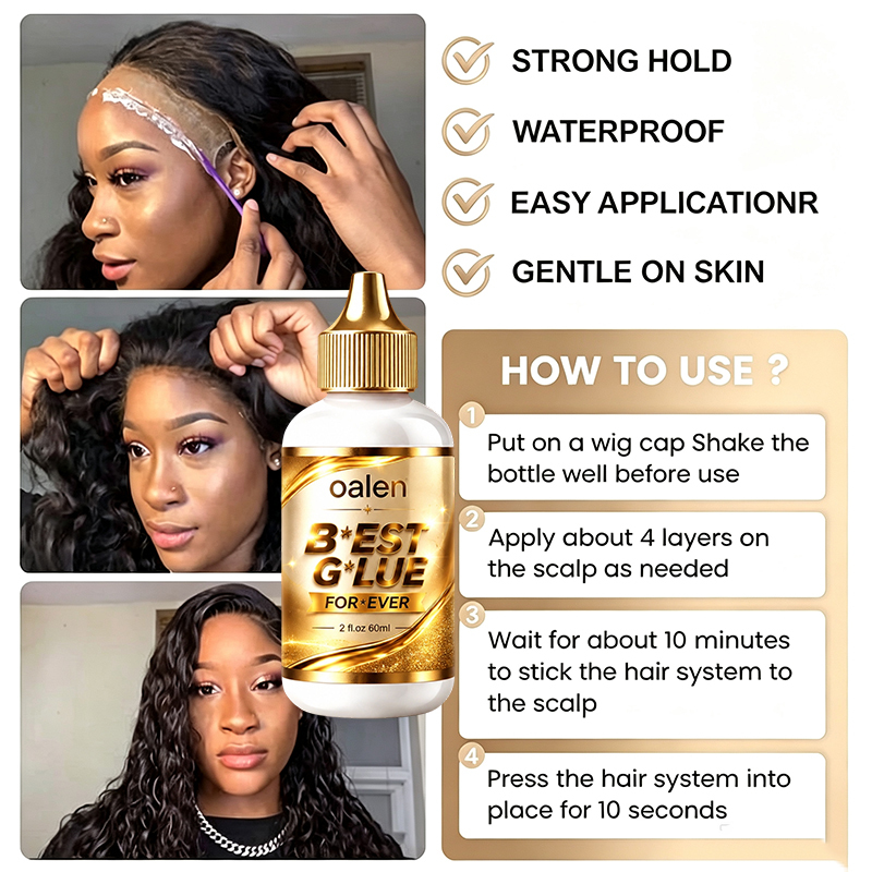 Luxfume 2oz 60ml Invisible Lace Wig Adhesive Private Label Waterproof Long Lasting Glue for Lace Front Wig Hair Extensions,MY SHOP