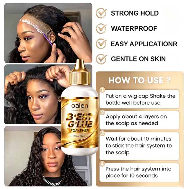 Luxfume 2oz 60ml Invisible Lace Wig Adhesive Private Label Waterproof Long Lasting Glue for Lace Front Wig Hair Extensions,MY SHOP