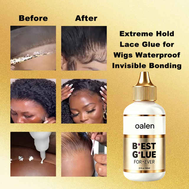 Oalen 60ml 2oz Latex-Free Lace Wig Glue Private Label Long Lasting Waterproof Invisible Adhesive for Wigs Hair Extensions,oalen cosmetics
