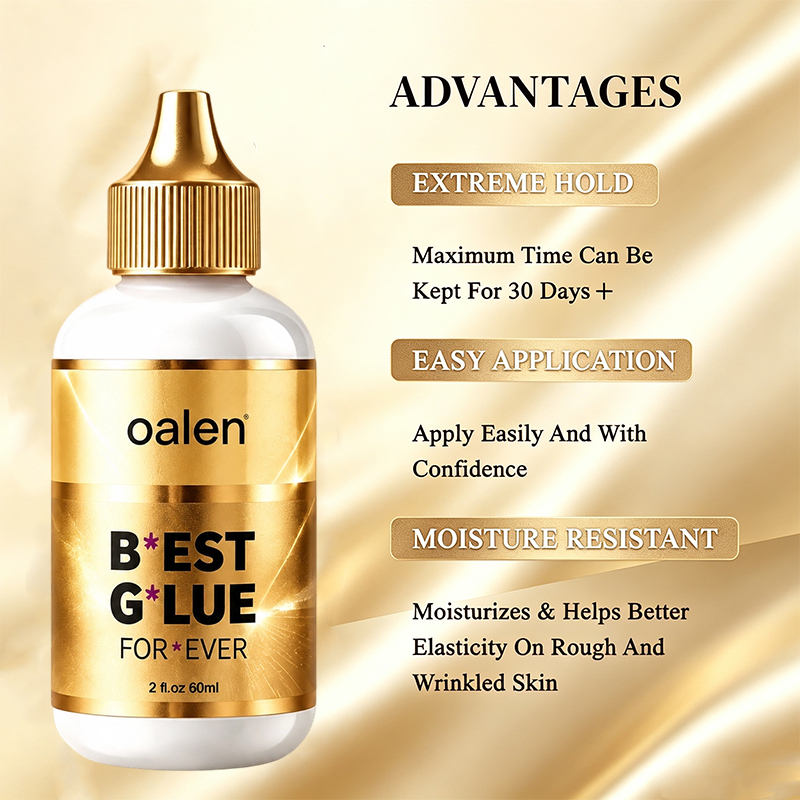 60ml Oalen 2oz Clear Invisible Lace Wig Adhesive Private Label Waterproof Sweatproof Quick Dry Strong Hold Glue for Lace Wigs,oalen cosmetics