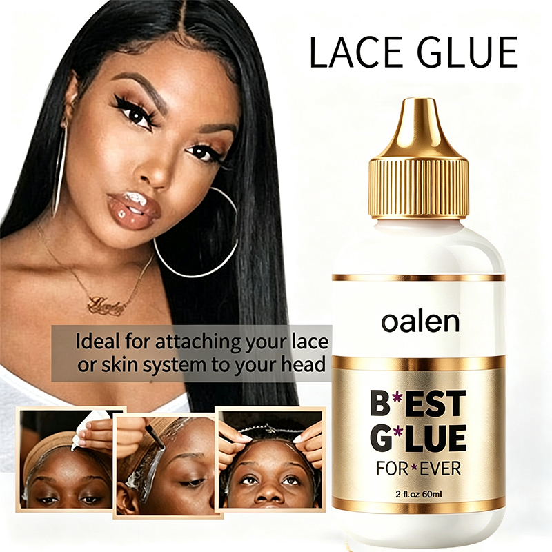 Oalen 60ml 2oz Latex-Free Lace Wig Glue Private Label Long Lasting Waterproof Invisible Adhesive for Wigs Hair Extensions,oalen cosmetics