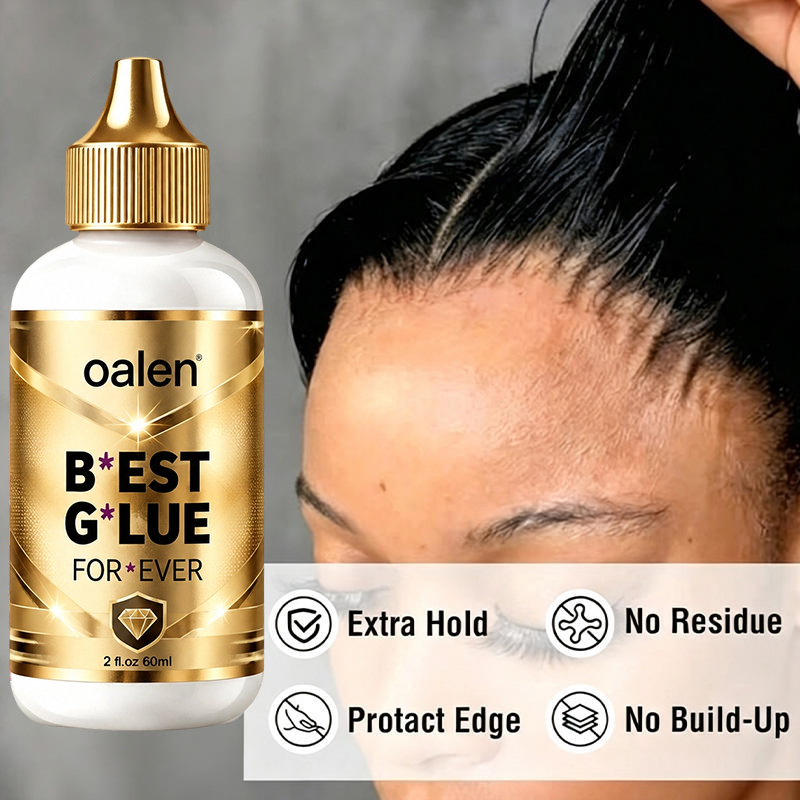 Luxfume 2oz 60ml Strong Hold Clear Lace Wig Adhesive Private Label Sweat Resistant Quick Dry Waterproof Glue for Daily Wig Wear,oalen cosmetics