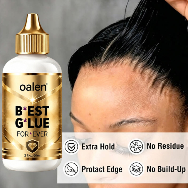 Luxfume 2oz 60ml Strong Hold Clear Lace Wig Adhesive Private Label Sweat Resistant Quick Dry Waterproof Glue for Daily Wig Wear,oalen cosmetics