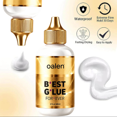 60ml Oalen 2oz Clear Invisible Lace Wig Adhesive Private Label Waterproof Sweatproof Quick Dry Strong Hold Glue for Lace Wigs,oalen cosmetics