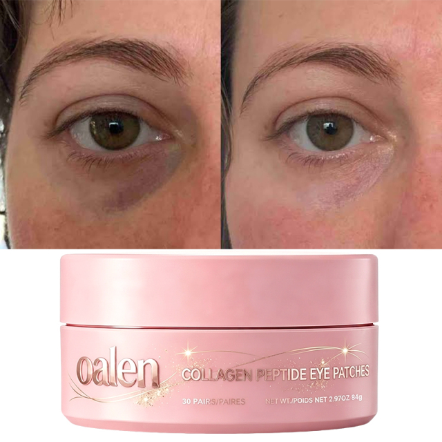 Oalen Private Label PDRN Salmon Retinal Under Eye Patches Anti Wrinkle Eye Gel Patches for Dark Circles Puffy Eyes Smile Lines,oalen cosmetics