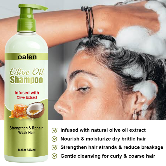 Oalen Private Label Olive Moisture Professional Olive Oil Hair Growth Kit Coconut Mint for Damaged 4c Hair Moisturizing,oalen cosmetics