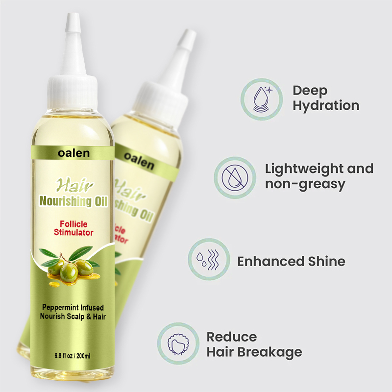 Oalen Private Label Olive Moisture Professional Olive Oil Hair Growth Kit Coconut Mint for Damaged 4c Hair Moisturizing,oalen cosmetics