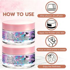 Oalen Private Label Natural Soothing Body Powder with Tapioca Aloe Coconut Oil Control Refreshing Fragrant Body Powder,oalen cosmetics