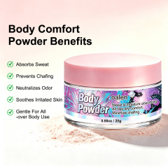 Oalen Private Label Natural Soothing Body Powder with Tapioca Aloe Coconut Oil Control Refreshing Fragrant Body Powder,oalen cosmetics