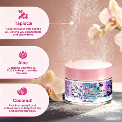 Oalen Private Label Natural Soothing Body Powder with Tapioca Aloe Coconut Oil Control Refreshing Fragrant Body Powder,oalen cosmetics