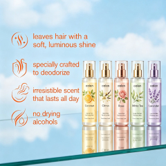 Oalen Private Label Hair Perfume Mist Set Coconut Citrus Vanilla Scented Hair Fragrance Spray for Shiny Fresh Long Lasting Aroma,oalen cosmetics