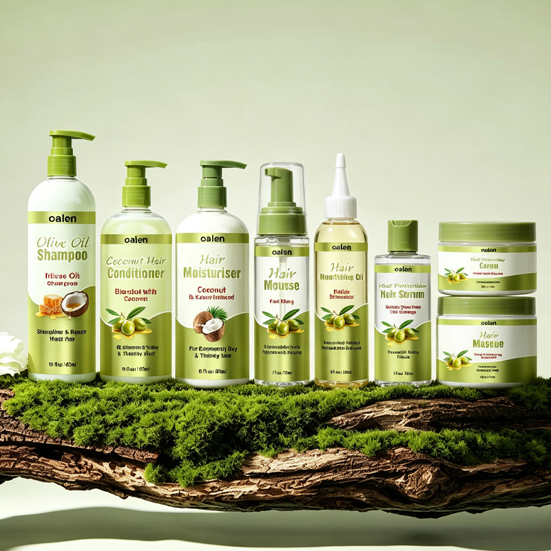 Olive Oil Hair Care Kit Moisture Professional Olive Curly Hair Collection Shampoo Conditioner Masque Growth Oil,oalen cosmetics