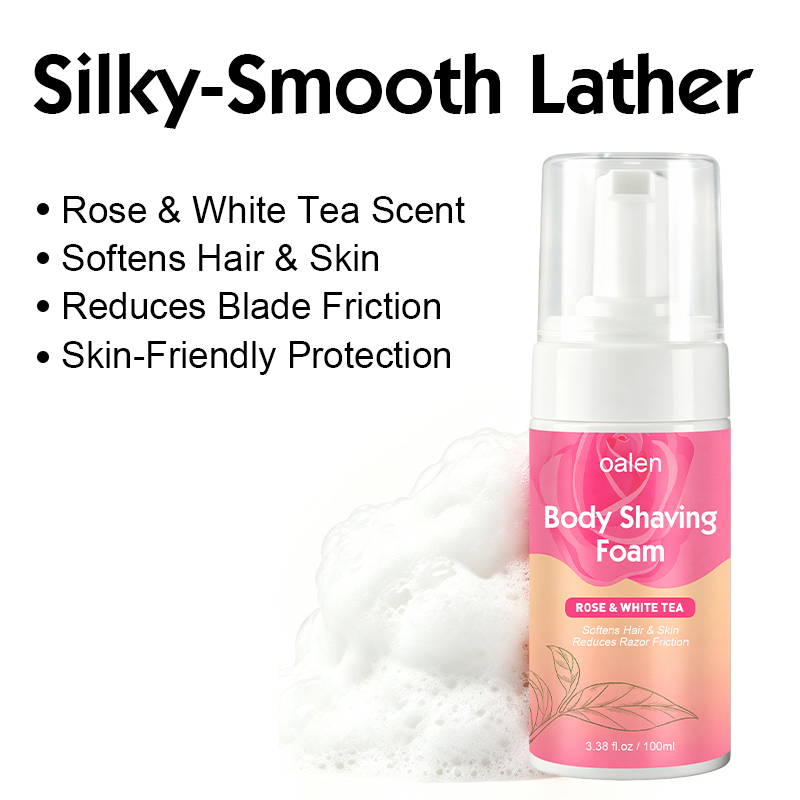 Luxfume Private Label Rose White Tea Scent Shaving Foam Delicate Fluffy Foam for Pre Shaving Reduce Blade Friction Skin Care,oalen cosmetics