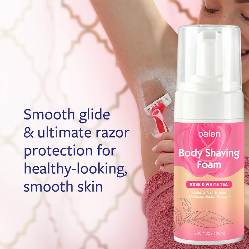 Luxfume Private Label Rose White Tea Scent Shaving Foam Delicate Fluffy Foam for Pre Shaving Reduce Blade Friction Skin Care,oalen cosmetics