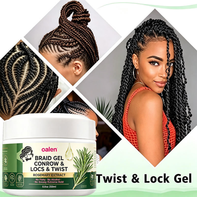 Private Label Strawberry African Black Castor Miracle Extra Hold Shining Loc Twist Braid Gel Long Lasting Braiding Gel for Salon,MY SHOP