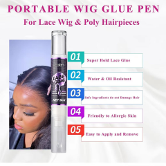 Oalen Private Label Sweat-Proof Free Hands Lace Glue Pen Easy Carry Strong Hold Hair Extension Tool Wig Adhesive Pen for Wig,MY SHOP