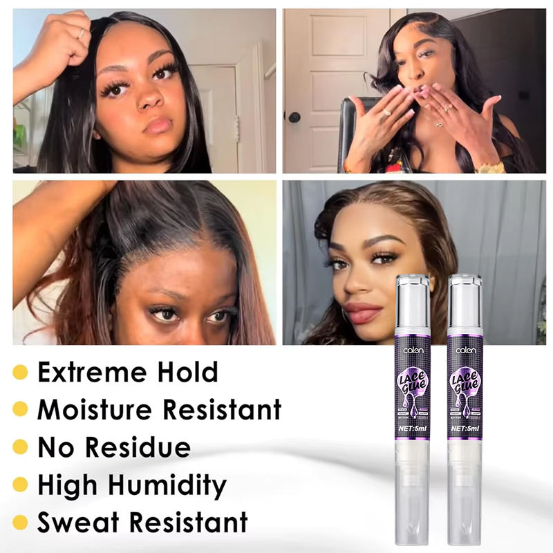 Oalen Private Label Sweat-Proof Free Hands Lace Glue Pen Easy Carry Strong Hold Hair Extension Tool Wig Adhesive Pen for Wig,MY SHOP