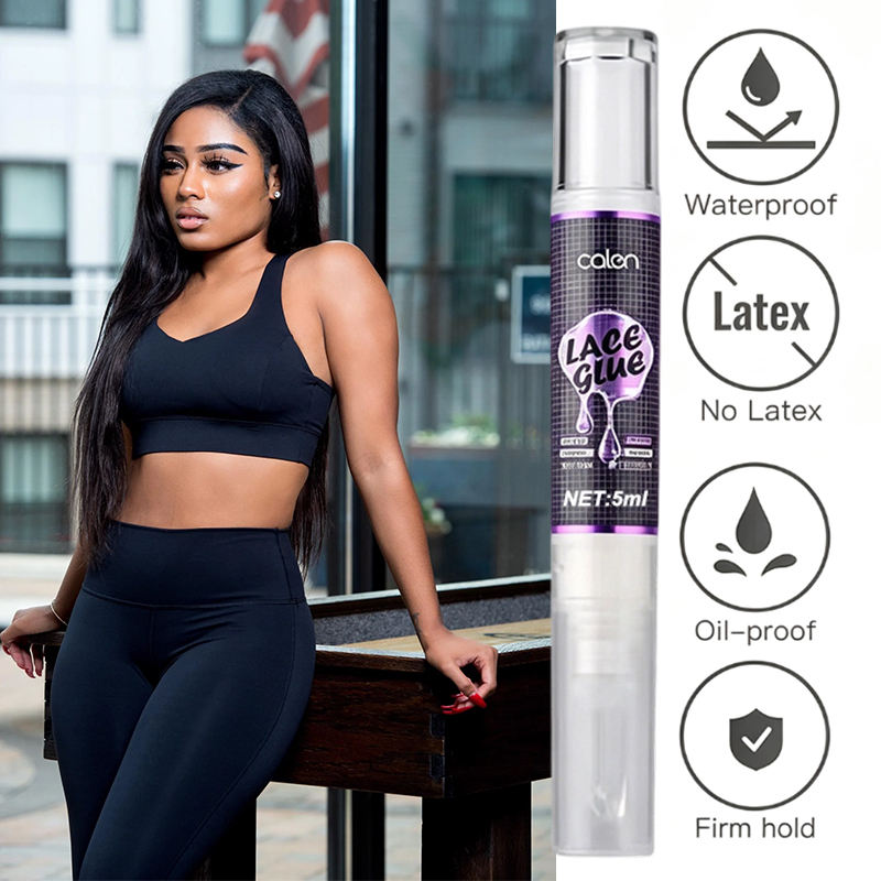 Oalen Private Label Sweat-Proof Free Hands Lace Glue Pen Easy Carry Strong Hold Hair Extension Tool Wig Adhesive Pen for Wig,MY SHOP
