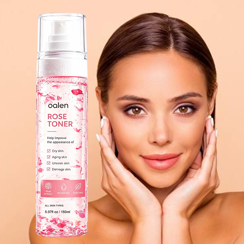 Luxfume Private Label Rose Petal Toner Spray Deep Hydrating Soothe Dry Skin Improve Uneven Dull Damaged Facial Texture,oalen cosmetics
