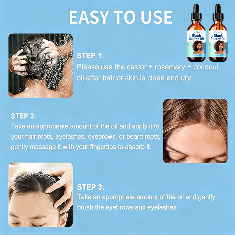 Luxfume 60Ml Private Label Natural African Black Women Biotin Regrowth Serum Castor Hair Growth Oil Castor Oil Nourish Scalp,MY SHOP